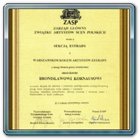4. Dyplom ZASP - Bronisław Kornaus
